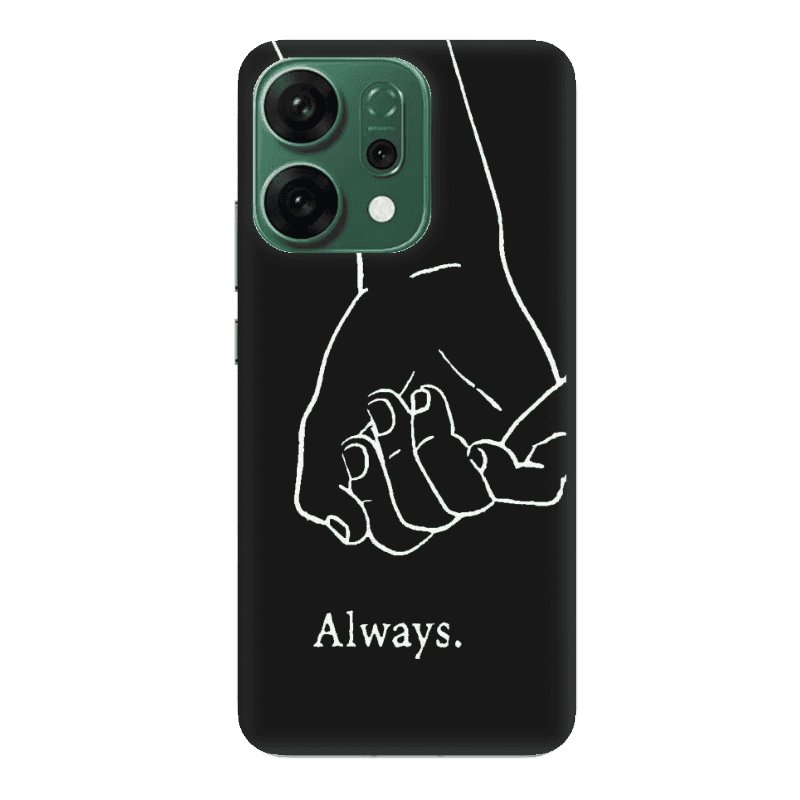 Oppo RENO 14 Always Black Colored Silicone TPU Θήκη
